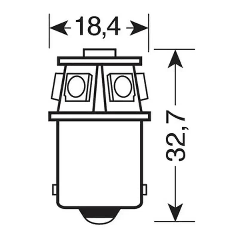 LED autožárovka R5W oranžová