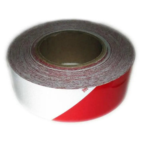 Reflexní páska 5 cm červeno bílá levá