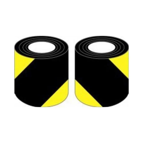 Reflexní páska 5 cm žluto černá pravá