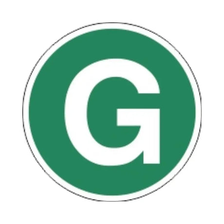 Reflexní samolepka zelená malá G