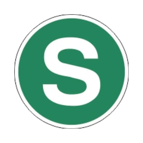 Reflexní samolepka zelená malá S